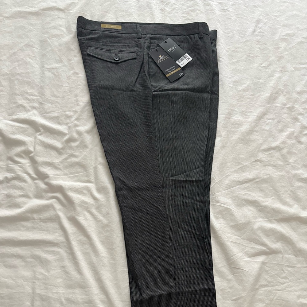 Next Grey Slim Pants with Clean Finish